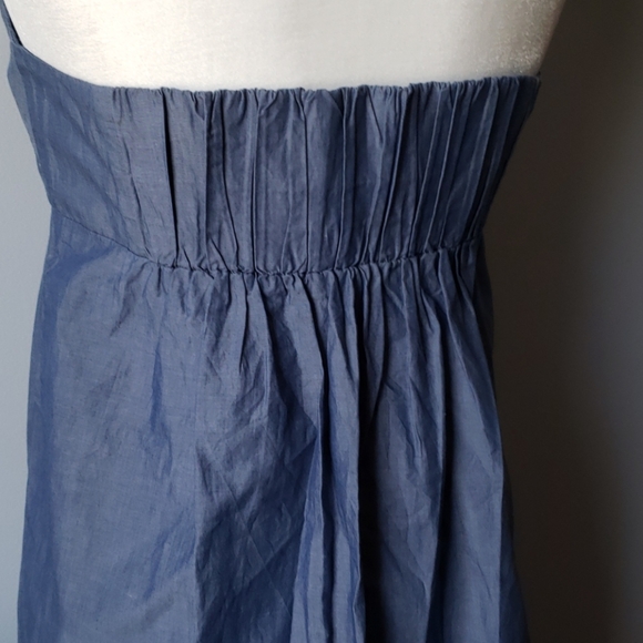 J.Crew Cara chambray strapless dress size M - Picture 7 of 8